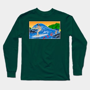 Turbulent Surf In Paradise Long Sleeve T-Shirt